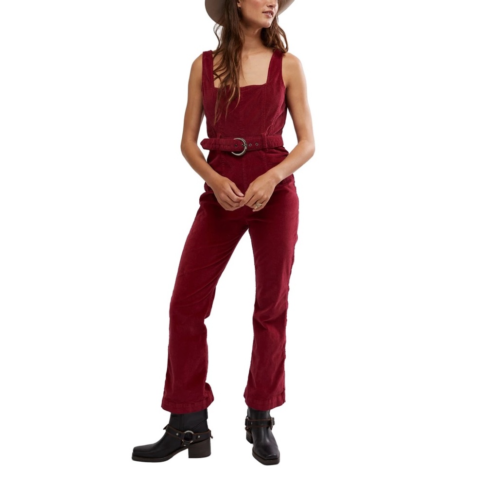 Free People Party Starter Jumpsuit Velvet